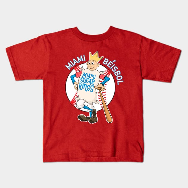 Marlins Baseball Sugar Kings Mascot Kids T-Shirt by GAMAS Threads